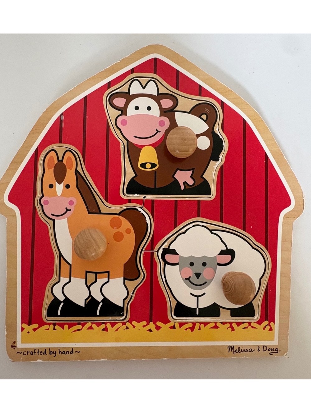 Jumbo knob puzzle barnyard animals